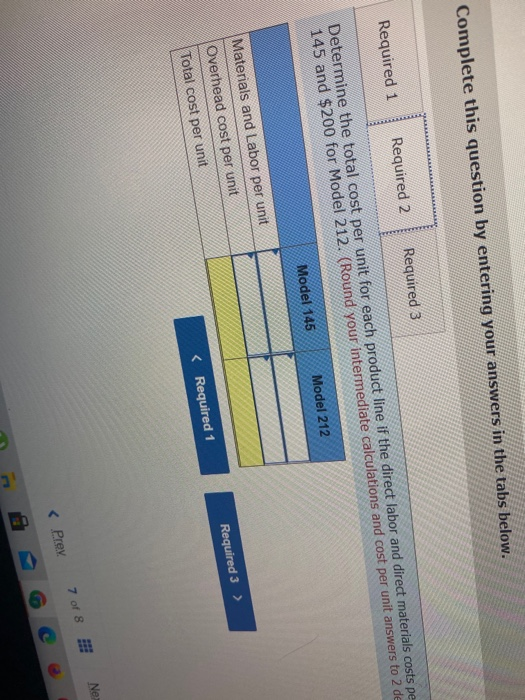 in its finishing department. The activities, costs, and drivers associated with these