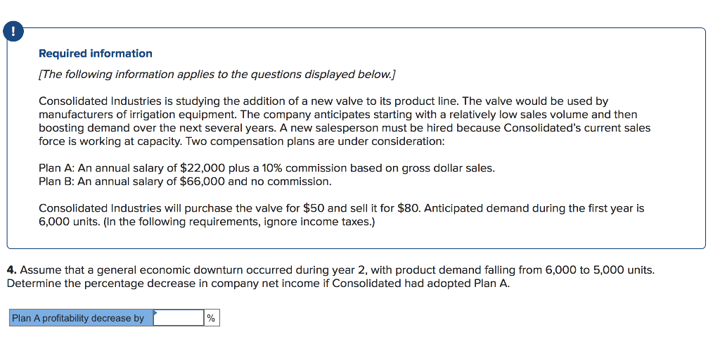 Please answer the question below! Thanks! Required information The following information applies