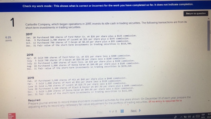  Check my work mode : This shows what is correct or