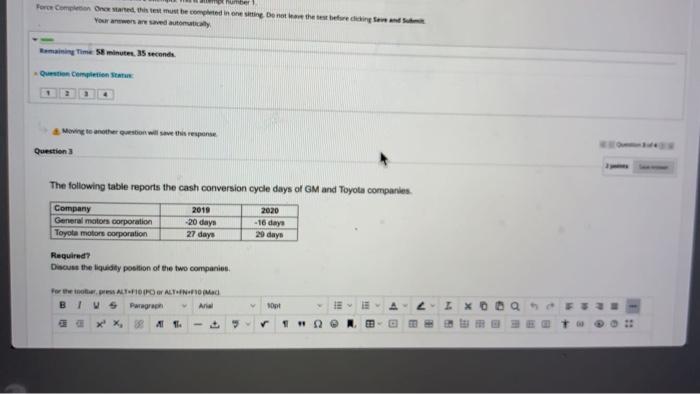  For Com Onared, sest must be completed in one Dentare the