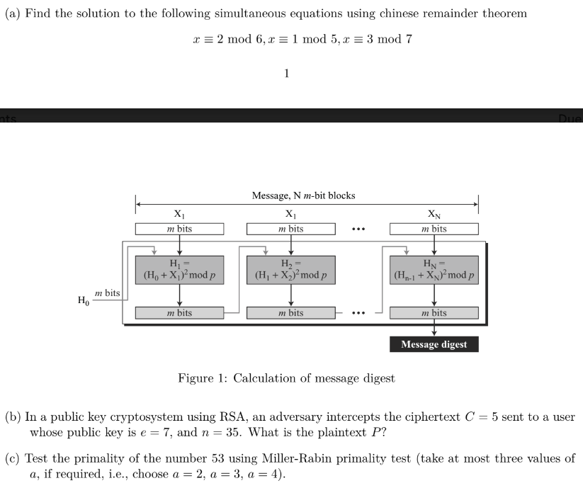  (a) Find the solution to the following simultaneous equations using chinese