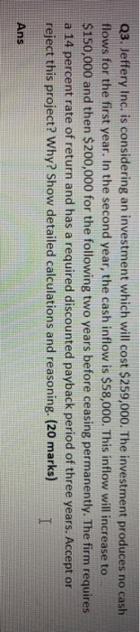 flows of $60,000 a year for four years. During the life of