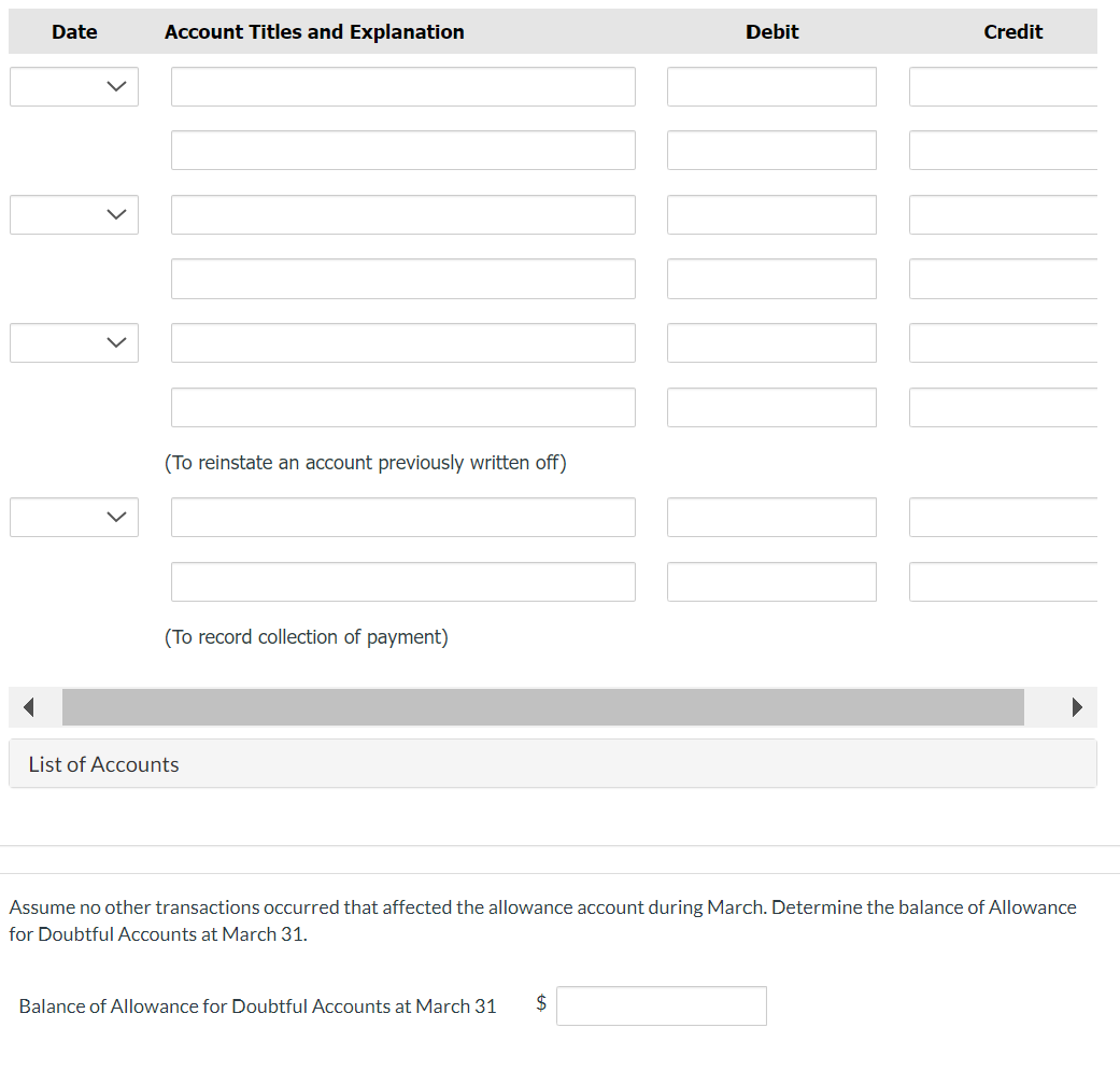 are in the photos, please help with the chart and the Balance