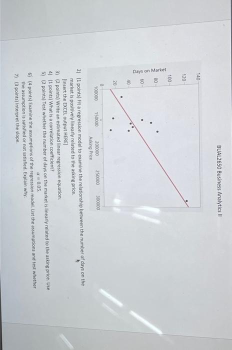 ten homes that recently sold in her area. 1) (2 points) Using