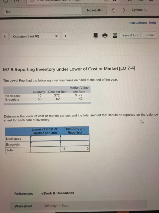  ??? No results Options v fed instructions I help ? Save