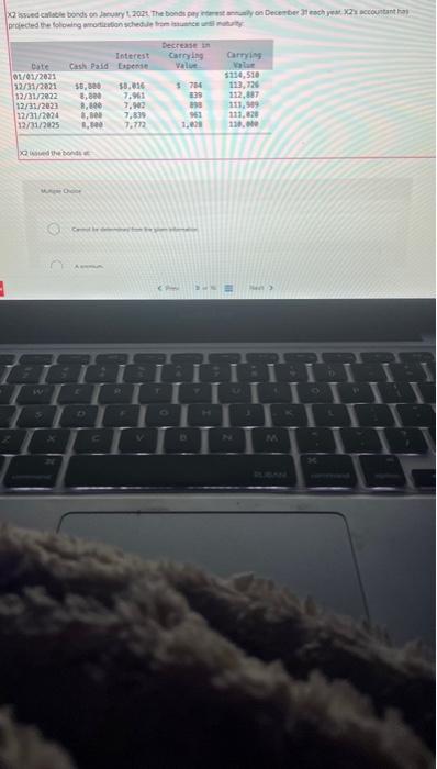  Multiple Choice Cannot be determined from the given information. A premium.