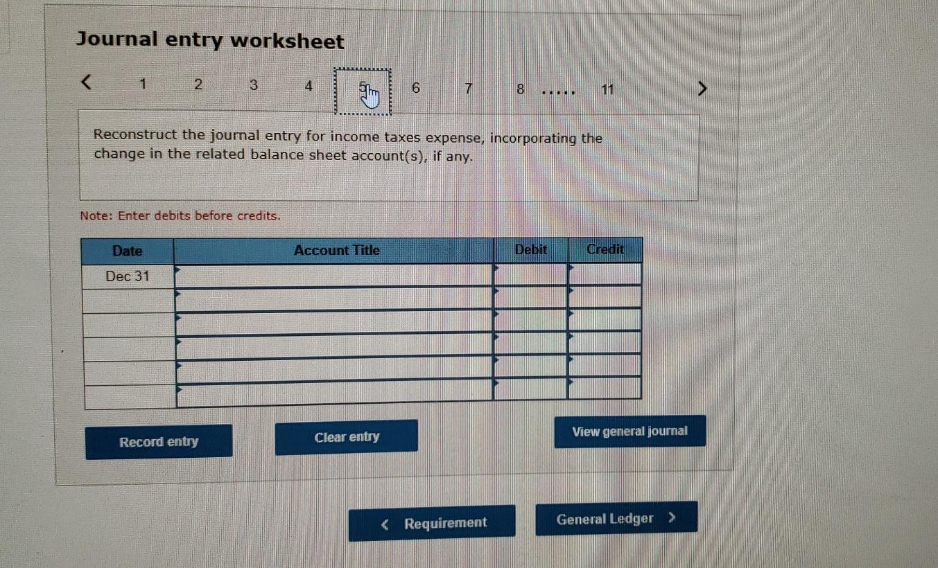 (6) any change in Income Taxes Payable reflects the accrual and cash