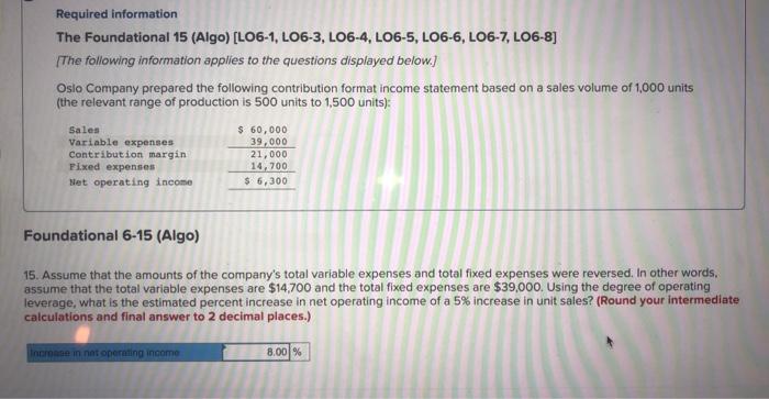is 500 units to 1,500 units): Foundational 6-11 (Algo) 11. What is
