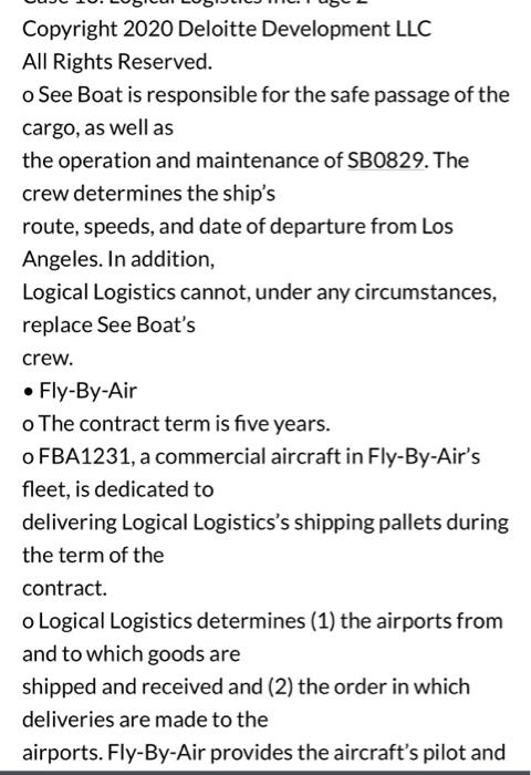 "Company") provides transportation and logistics services to customers through a network of