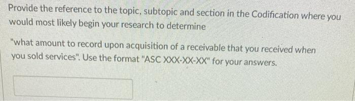  Provide the reference to the topic, subtopic and section in the