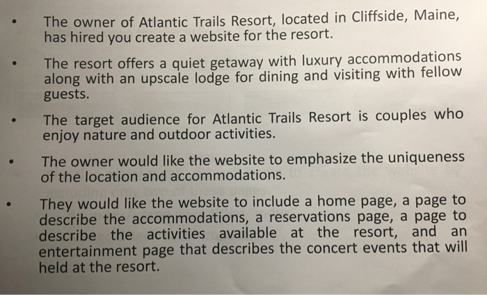 practice marking up text with HTML5 elements. (2) To make the first