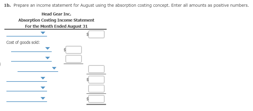 are summarized as follows: Absorption and Variable Costing Income Statements for Two