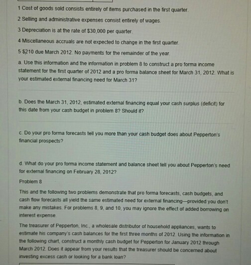 terms): 2011 Actual October 360,000 November 420,000 December 1,200,000 2012 Projected January