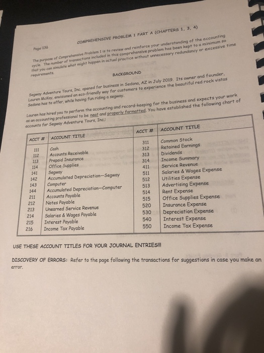 1, 3, 4) Page 136 The purpose of comprehensive Problem is to