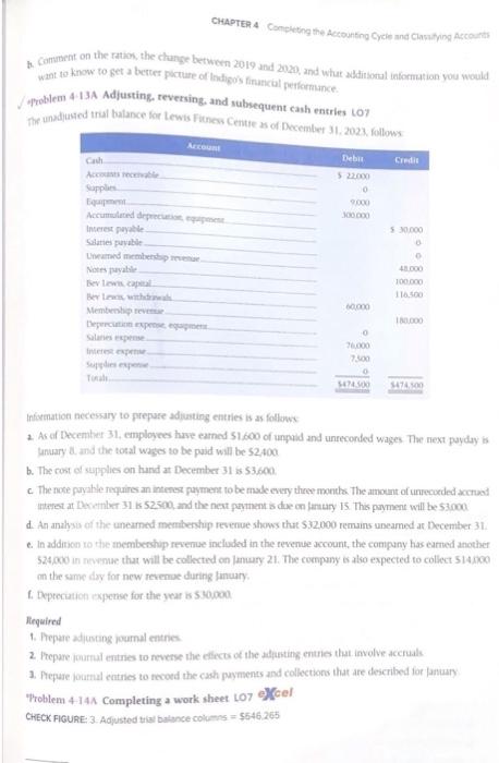  b. Comment on the ration, the change between 2019 and 2020