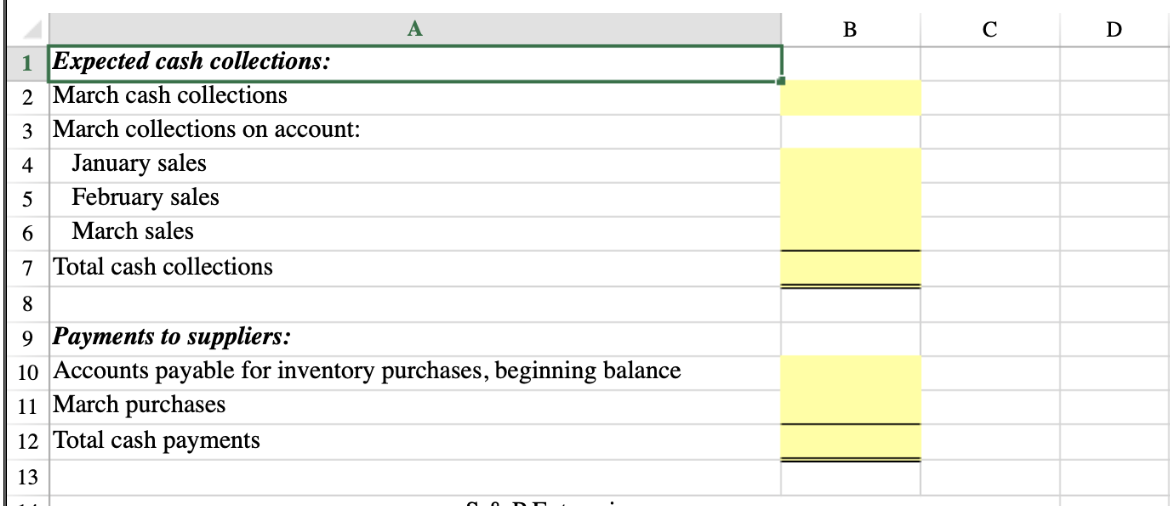 The following information is available. 2 3 Data January February 4 Actual