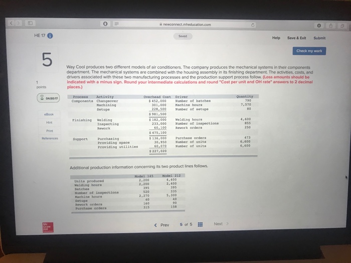  HE 17 Help Save& Exilt Submit Check my work 5 Way