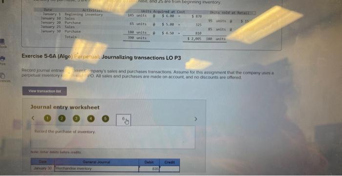 chase, 5 are from the January 20 purchase, and 25 are from