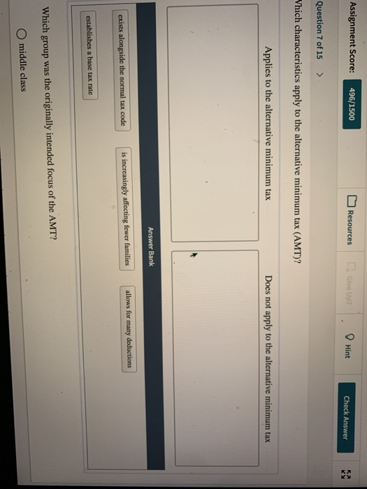  Assignment Score: 496/1500 9 Hint Resources Check Answer Question 7 of