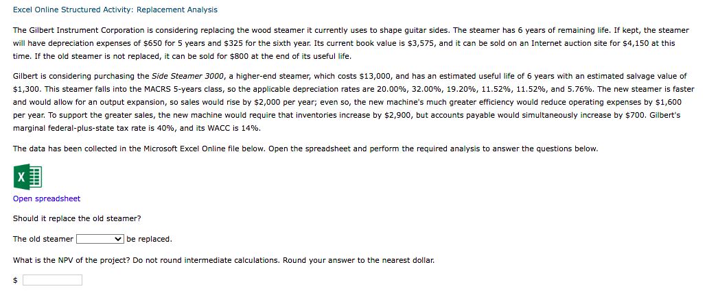 purchase of a proposed spectrometer for the R&D department. The base price