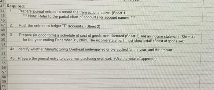 Inc. had the following balances as of 1/1/20X1: 7 Raw Materials: $19,000