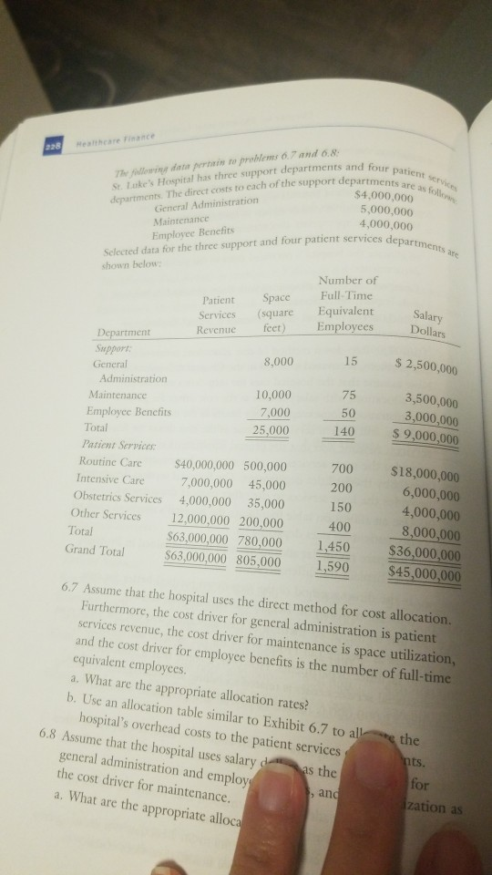 department rried l allocation to each den is retter? W s the