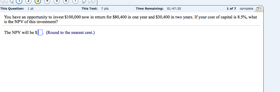 have the same future cash flows. Investment A has a discount rate