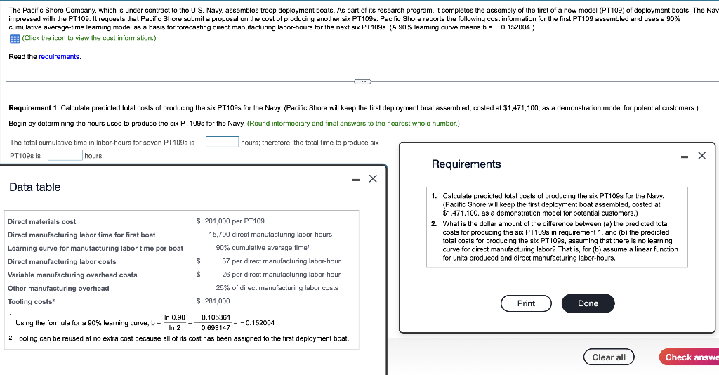  cumulative average-time learning model as a basis for forecasting direct manufacturing