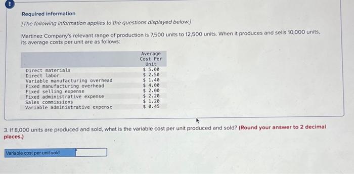 production is 7,500 units to 12,500 units. When it produces and sells