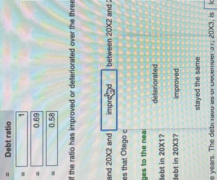 and salaries payable every year, In 203, the current ratio is and