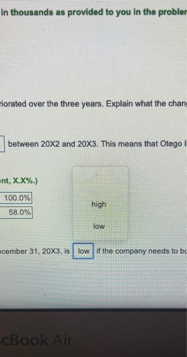 (Round the percentages to the nearest tenth percent, X.X%.) Otego financed what