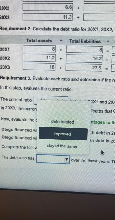 percent of its assets with debt in 201 ? Otego financed what