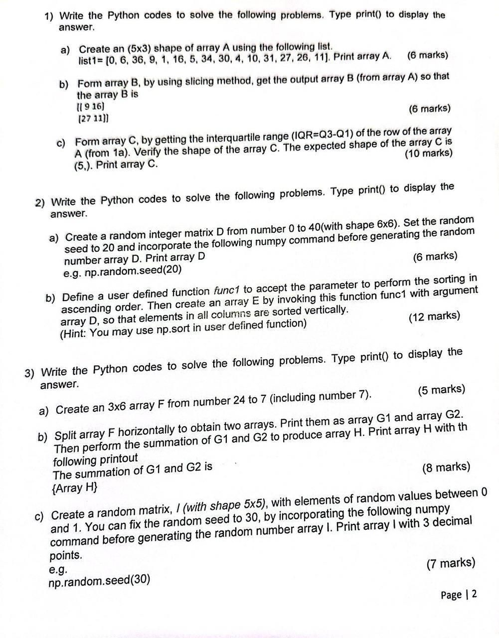 Question 2d ) by factor of 10 . Convert the data type