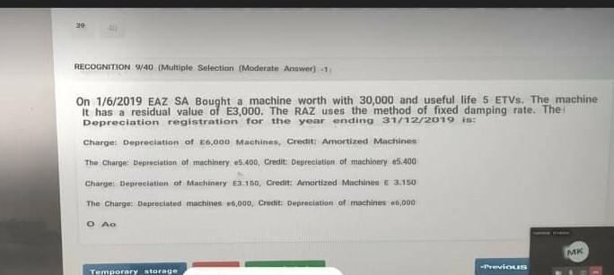 other (cant be translated) thanks 40 Question 31/40 (Multiple Choice (Single Answer)