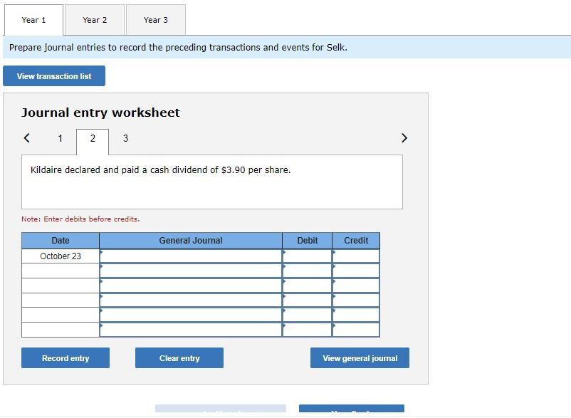 which began operations in Year 1, had the following transactions and events