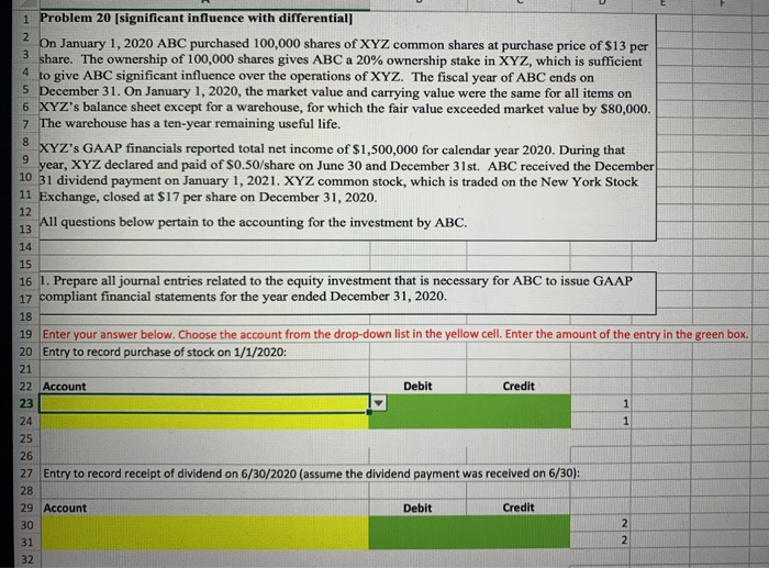  2 4 13 1 Problem 20 [significant influence with differential] On