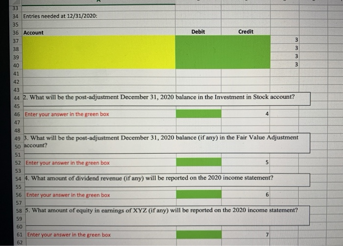 January 1, 2020 ABC purchased 100,000 shares of XYZ common shares at