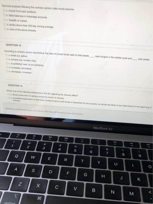  Technical analysis following the contrary opinion rules would wanine and cash