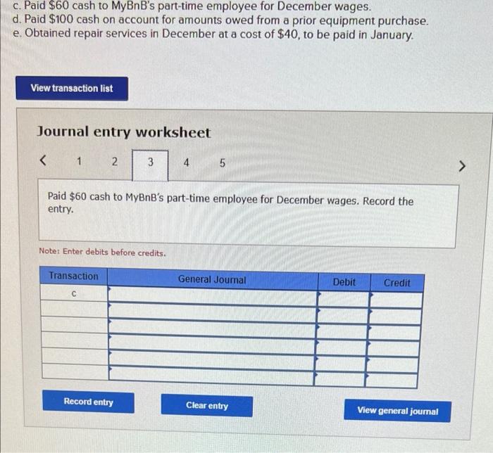 company on January 1. As of November 30, MyBnB reported the following
