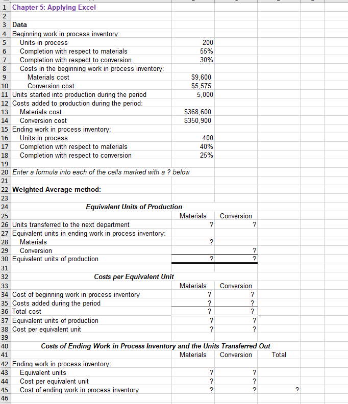 For example, in cell B34 enter the formula "= B9". After entering