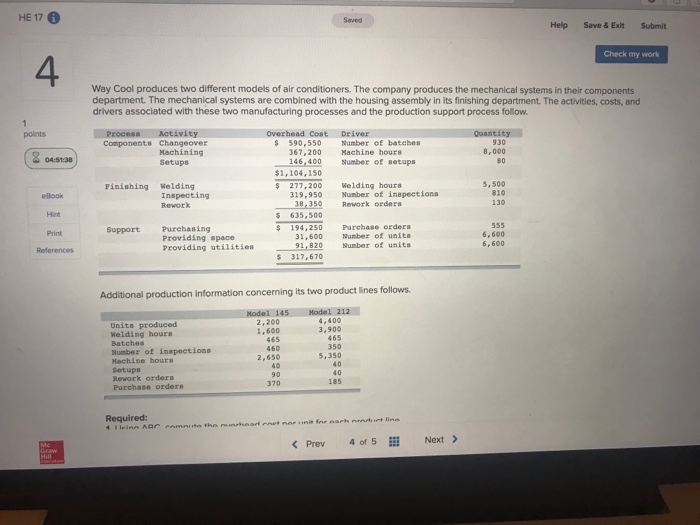  HE 17 Seved Help Save & Exit Submit Check my work