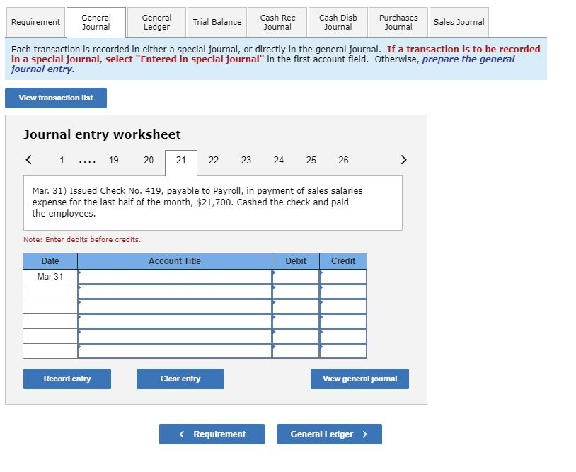 daily, but are recorded only twice here to reduce repetitive entries.) Mar.