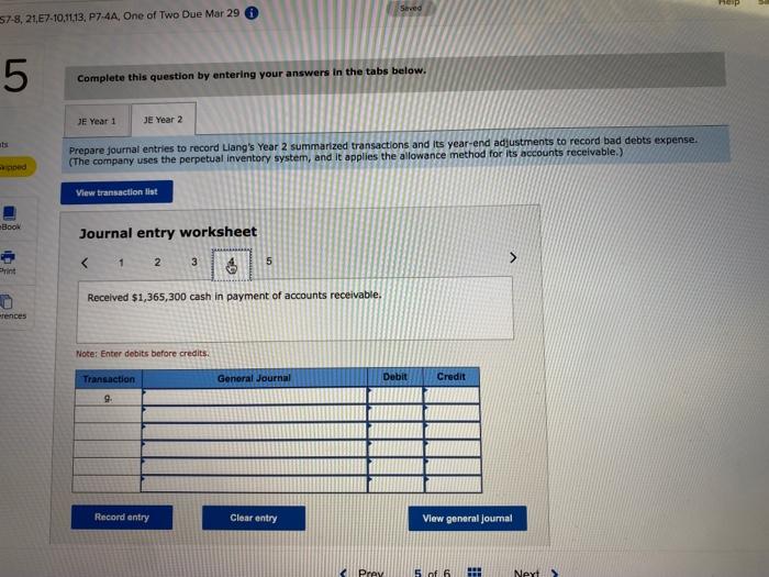 years, the company completed a number of transactions involving sales on credit,