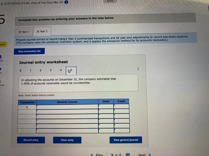 accounts receivable collections, and bad debts. These transactions are summarized as follows.