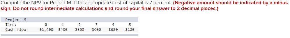 cost of capital is 7 percent and the maximum allowable discounted payback