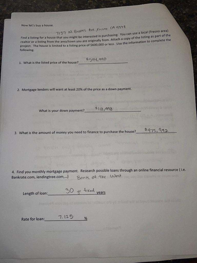 you! For this project you will purchase and finance an automobile and