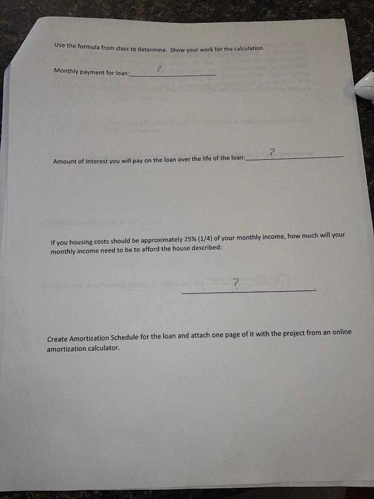 a house. The two will be financed and they are financed differently.