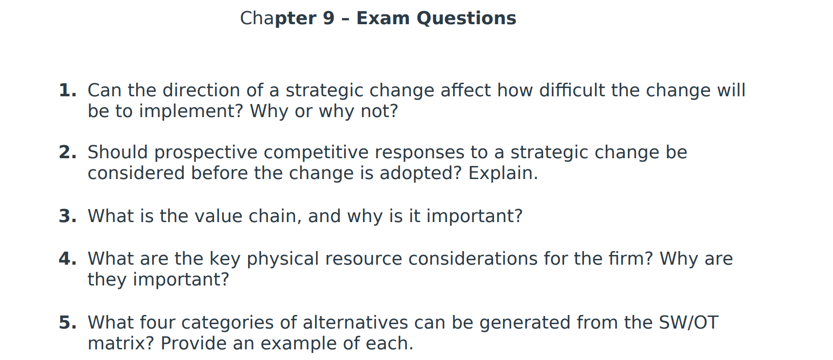 This is just a study guide, not an actual exam. Please answer