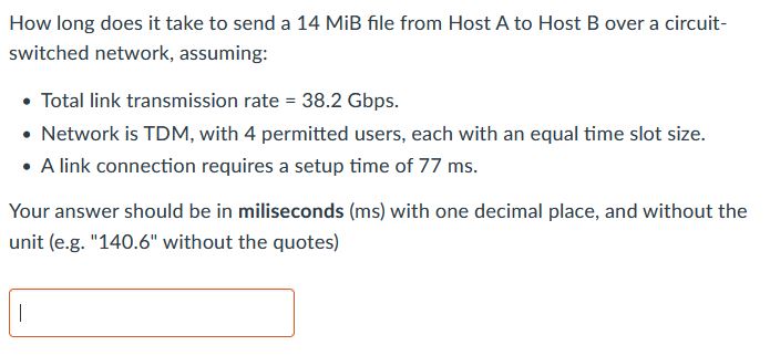  How long does it take to send a 14MiB file from