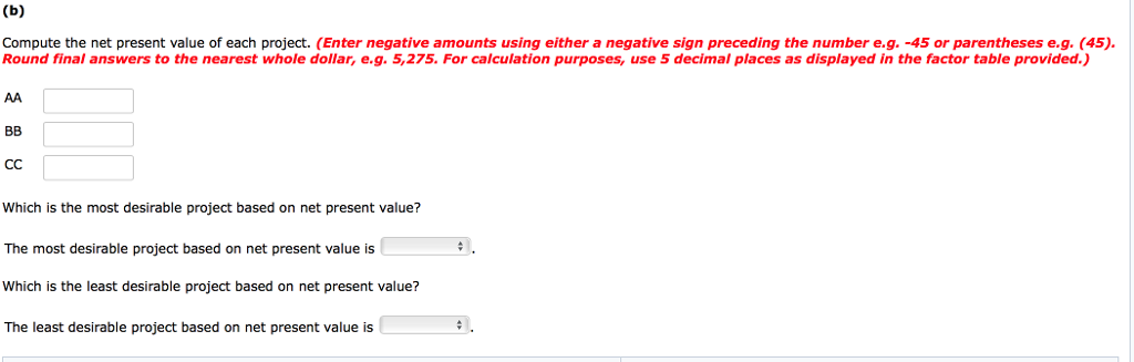 an equipment investment of $23,760. Each project will last for 3 years
